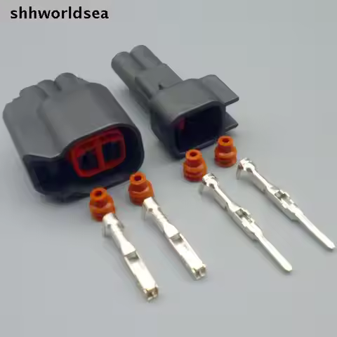 shhworldsea 5/30/100sets male female ev6 ev14 USCAR Fuel Injector Pigtail Connectors sr20det rb30 GT