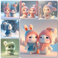 DIY Rabbit Diamond Painting Full Drill 满钻全贴兔子钻石画