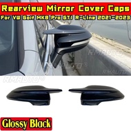 For Golf MK8 Pro GTI R-Line Body Kit Side Wing Mirror Caps Glossy Black For VW Golf MK8 Pro GTI R-Li