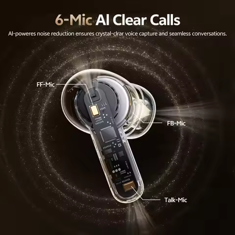 QCY Melobuds N20 BH25HT20A Wireless Bluetooth 6.0 Earphone -50dB Adaptive ANC 13mm Drivers Headsets 