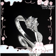 Unisilver 925 Silver Solitaire Engagement Ring (RS559-1001)