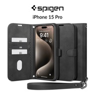 Spigen iPhone 15 Pro Case 6.1" Wallet S Pro Card Holder Premium Leather Phone Stand Function iPhone 