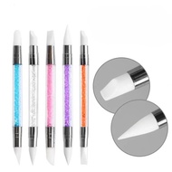 2-headed silicone tool for shaping clay mouth/lip, used to apply clay and apply resin