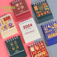 [EruditeCourtS] 2024 Mini Desk Calendar Office School Supplies Calendar Desk Record Time Calendar Monthly Planner Desk Accessories Decoration [NEW]