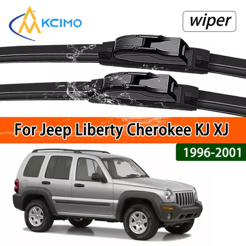 Black Front Wiper Blades Set for Jeep Liberty Cherokee KJ XJ MK2 1996-2001 Auto Windscreen Windshiel