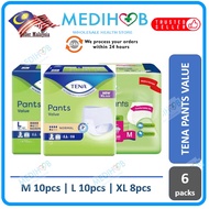 TENA PANTS VALUE Adult Diapers Lampin Dewasa (Sizes M/ L/ XL) – 1 Carton TENA Pants Value TENA Value