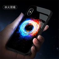 For IPhone SE  12 11 Pro Max 8 7 Plus X XS XR XSMAX Call Light Up Led Flash Phone Case Voice Control Shockproof Glass Cover