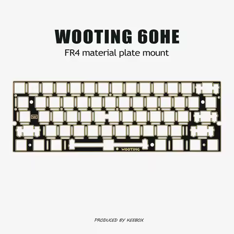 Keebox Wooting60 HE FR4 Carbon Fiber Positioning Plate Mounted Wooting Keyboard DIY