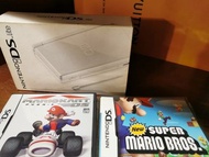 NDS lite主機＋ 兩片遊戲 完整 瑪莉歐賽車 super Mario