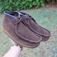 ส่งฟรี 9Us 27cm 42.5eu รองเท้า Clarks Originals WALLABEE BOOTS IN สี Dark brown NEUTRAL Pre-owned Authentic