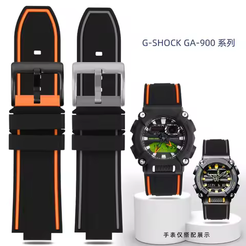 For Casio G-SHOCK Silicone Watch Strap for GA-900 GA900 Modified Watchband Waterproof Sports Rubber