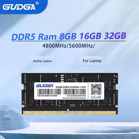 GUDGA 8GB/16GB/32GB DDR5 RAM, 5600MHz 4800Mhz Laptop Memory, SODIMM 262-Pin,Upgrade Module Compatibl