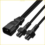 ST 3 Terminals IEC320-C14 to C5+C5 Power Cable Male to Female Connector Cord Wire