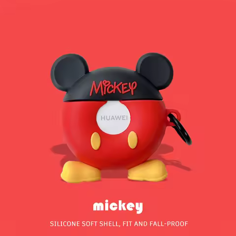 For Huawei Freebuds Clip SE2 SE3 4 4i 4E 5 5i 6i Pro 2 3 4 Earphone Case 3D Mickey Ear Cartoon Silic