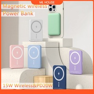 Wireless Powerbank 5000mAh Magnatic Bank kuasa for Phone Mini Charger 無線充電寶 Original Powerbank Phone
