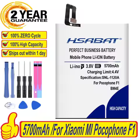 Top Brand 100% New 5700mAh BM4E Battery for Xiaomi MI Pocophone F1 Poco F1 Batteries