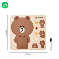สติ๊กเกอร์แม่เหล็ก Line Friends ของแท้ 100% สำหรับตู้เย็นแบบลบได้ กันน้ำ ป้องกันความชื้น กระดานข้อคว