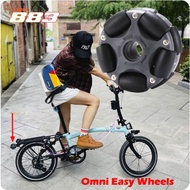 Omni Easy Wheel Folding Bike Omniton Pikes 3Sixty wheels slide all directions