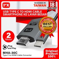 Mhl Cable USB Type C to HDMI TV Projector Converter 2M PX MHA-30C