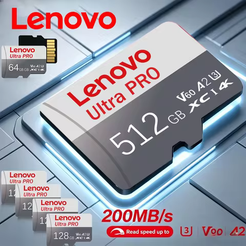 Lenovo SD Memory Card Class 10 High Speed Micro TF SD Card 512GB For Camera Nintendo Switch PC Smart