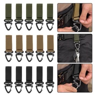 360-degree Rotating Triangle Hanging Buckle Multifunctional Mountaineering Carabiner Tactical Backpack Anti-lost Hang Keychain Fastener Clip Nylon Belt Outdoor Camping Tool