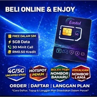 SIMKAD EASTEL TELCO LINE UMOBILE ULTRA5G