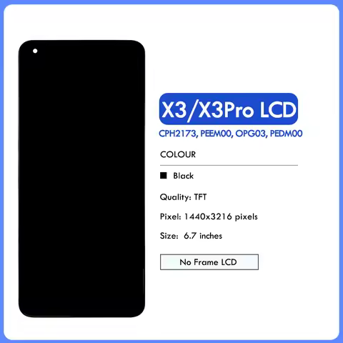 TFT LCD Replacement For OPPO Find X3 LCD Display Touch Screen For OPPO Find X3 Pro CPH2173, PEEM00, 