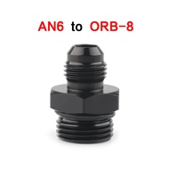ORB-8 O-ring Boss AN8 8AN to AN6 6AN Male Adapter Fitting Black 6061-T6 aluminum  Specification : AN