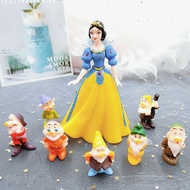 Snow White and 7 Dwarfs cake decoration set, Beautiful solid plastic product