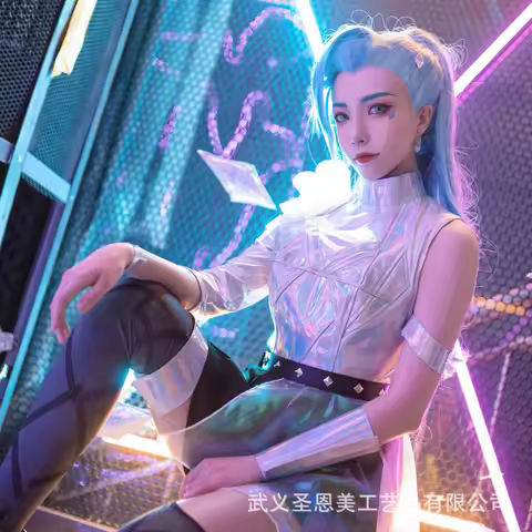 Game LOL Cosplay KDA Seraphine Cosplay Costume league of legends Cosplay Out Costume Women Dress Ski