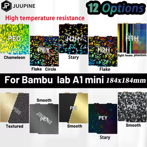 A1 Mini Build Plate Juupine For Bambu Lab 184x184 Pey Magnetic Bed PEO Sheet H1H Plate Spring Steel 