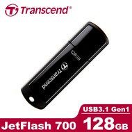 Transcend 創見 JetFlash700 USB3.1 128GB 隨身碟-典雅黑(TS128GJF700)
