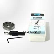 MATA Hole Saw HSS 45 mm Hole Saw Drill Bit for Iron, Wood, Plastic Hole Maker 4.5 cm