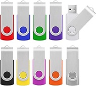 KOOTION USB Sticks 32 GB Pack of 10 Memory Sticks USB 2.0 Pack of 10 Flash Drives 32G Colourful Data