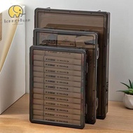 LONNGUVO Certificate Storage Box, Dustproof A4 A4 File Box,  Multifunctional Transparent Plastic Dat