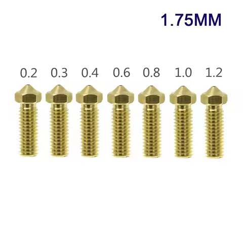 10Pcs/lot Original Volcano brass Nozzle 0.2/0.3/0.4/0.5/0.6/0.8/1.0/1.2mm For Sidewinder X1/ Genius 