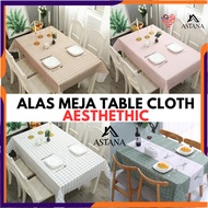 Alas Meja Table Cloth Aesthetic Makan Lapik Meja Study Table Decorations Accessories Belajar Cover