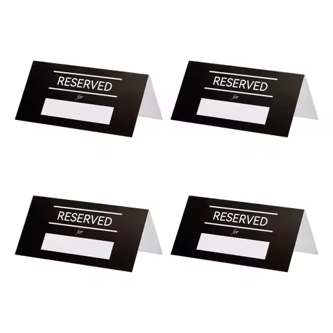 20/40/80pcs Reserved Table Signs Double Sided Seating Name Cards Tables Tent Blank Card for Wedding 