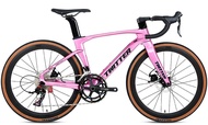 TWITTER Freedom-Disc Carbon Fiber 24" Wheel Road Bike - Pink Red - RS-22S