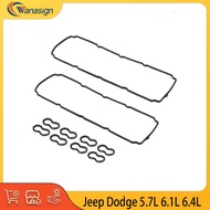 Engine Valve Cover Gasket Set Fit 5.7L 6.1L 6.4L V8 GAS For 2003-2014 Chrysler Dodge Jeep Ram Vehicl