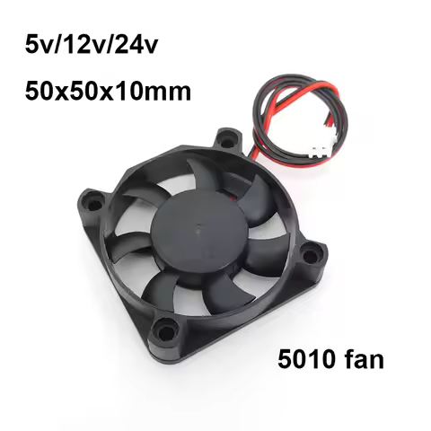 DC 5010 5V 12V 24V volt 5cm Computer CPU Cooler Cooling Fan 50MM Small Exhaust Fan for 3D Printer 2p