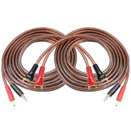 HiFi OFC Speaker Cable with Banana Plug to Y Spade Plug 4mm Banana Plug to Fork Plug Speaker Wire Co