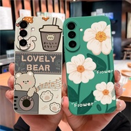 Casing For Samsung Galaxy M56 / F56 5G Case Fashion Flower Soft Liquid Upgrade Anti Slip Protective 
