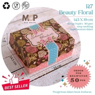50pcs Dus Martabak R7 Beauty FLORAL Kotak Terang Bulan 19x14 Box Nasi