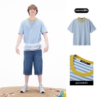 gxg.jeans | เสื้อยืดคอกลมสีบล็อกลายขวางหลายสี