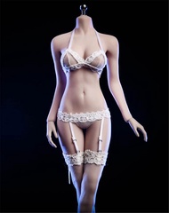 HiPlay 1/6 Scale Figure Doll Clothes, Bra+Underwear+Stockings, Outfit Costume for 12 inch Female Act