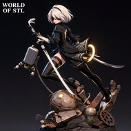 【3D STL】2B Nier Automata，Legendary Character design, 3d STL resin print download files (TU232)