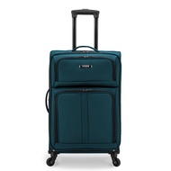 Anzio Softside Expandable Spinner Luggage, Teal, Checked-Medium 26-Inch
