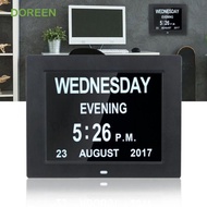 DOREEN Digital Clock Dementia Day Month Year Dashboard Date Large Electronic Alarm Clock