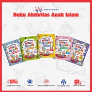 BUKU AKTIVITAS ANAK ISLAM untuk PAUD & TK : 1 paket berisi 5 tema yakni membaca menulis mewarnai Bah
